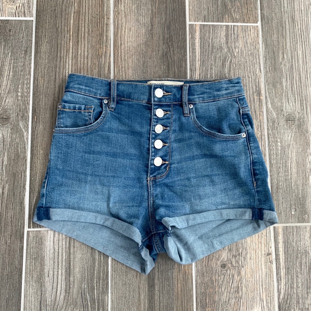 Garage High Waisted Denim Shorts